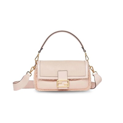 FENDI LAMBSKIN SHEARLING BAGUETTE SOAP 8BR600ALMRF136T (28*14*8cm)